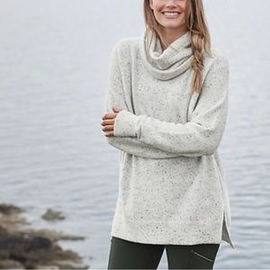 Athleta Donegal Cashmere Cowl Neck Sweater Grey Size Large